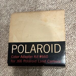 Polaroid Color Adapter Kit #660 Box - Cream, Black & Red Accents
